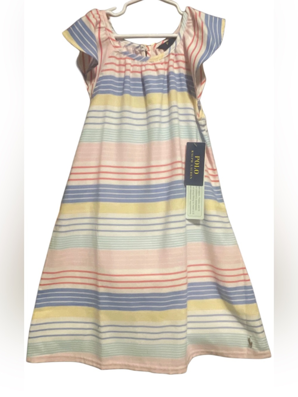 Ralph Lauren Polo Pastel Stripe Girls Sleep Dress